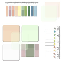 700 Sheets Transparent Sticky Notes Colorful Clear Plastic Pads | Oil-Based Pen Friendly