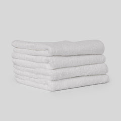 Kopa Quick Dry 100% Cotton Soft Terry Face Towel 640 Gsm | Quick Dry 100% Cotton Super Absorbent, Lightweight (D'Ross) Face Towel (White)- Pack Of 4