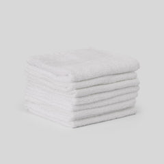Kopa By Bianca 100% Cotton Soft Terry Face Towel 400 Gsm (White) -Pack Of 8
