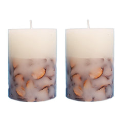 4INCH PILLAR POTPOURRI CANDLE | UNSCENTED | PACK OF 2 ?PARAFFIN WAX CANDLE