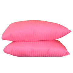 Premium Hotel Quality Soft Polyester Blend Fiber Pillow, Pink - 16x24 Inch | Standard Size, Neck Support, Washable, Removable Cover | Bed Pillow, Comfortable Pillow - Set Of 2