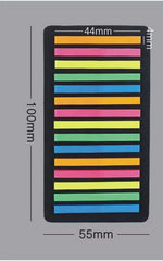 Sticky Index Tabs Label Highlighter Strips, Transparent Flags Notes Stickers - Packs Of 3