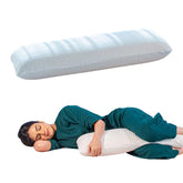 Body Pillow Memory Foam Sleeping Soft Bed Pillow, White Color - 10 W X 30 L Inch | For Side Sleeper, White Zipper Cover, Eco Friendly, Adjustable Pillow, Removable Cover, Multipurpose Use