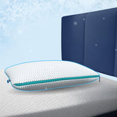 Microfiber Sleeping Pillow, Snow Tec Adjustable Plush Pillow, Cool Pillow, White | Hot Sleepers, Height & Firmness Adjustable Zipper | Machine Washable Bed Pillow - Pack Of 1