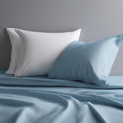 Twin Size Bedsheets With 2 Pillow Covers (60 X 90 Inches) Light Blue | Convenient & Stylish Choice | Enhance Bedroom Overall Look & Feel