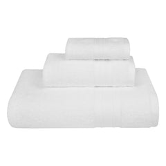 Trident Soft Comfort Air Rich Bath Towels 500 Gsm | 100% Cotton Towel, Super Soft, Highly Absorbent, 3 Pieces (White)