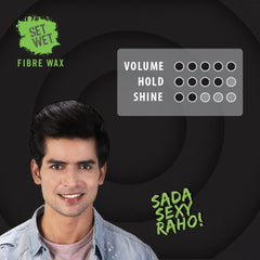 Set Wet Hair Wax For Men Fibre Hair Wax 60g 2.1 Oz. | Strong Hold , Extra Volume , Natural Finish , Restylable Anytime , Easy Wash Off | No Paraben , No Sulphate , No Alcohol