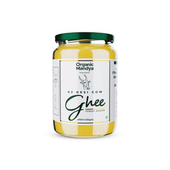 100% Pure A2 Desi Cow Ghee By Organic Mandya | Highly Nutritious Helps Keep Your Heart Healthy Desi Cow Ghee | (475ml) 16.0 Ounce | Jar Pack