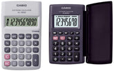 Casio HL-100LB Portable Calculator, 10 Digit & Casio HL820LV-BK Portable Calculator With Flap Cover | Pocket Size Calculator