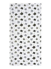 Mafatlal Coo Coo 100% Cotton Kids Bath Towel 250 Gsm | Soft, Lightweight & Quick-Dry Fun Cartoon Print Towel (Grey) - 1 Pcs