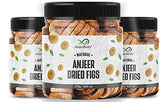 Natural Dried Figs Afghani Anjeer By GreenFinity 750gm, (250gm*3) Each | Natural Sweet Flavor Anjeer Dry Fruits Anjeer Jar | 8.8 Ounce Each