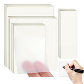 Transparent Sticky Notes, 4 Sizes Clear Writable Self-Adhesive Memo Pads, Waterproof - 400 Sheets