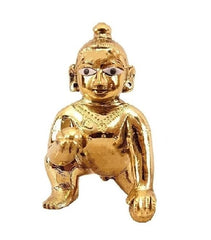 Laddu Gopal Statue, Bal Gopal Thakur Ji Idol, Gold, Brass, Small Size - No.1, 2, Antique Look, For Home, Tample, Mandir, Pooja Ghar, Best Gifts | Janmashtami Specials Statue