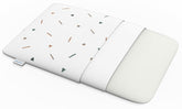 Memory Foam Pillow For Kids & Toddlers, Baby Sleeping Pillow, White Color - 20.5 X 11.5 X 2.5 Inch | For Neck Support Fancy Triangles Pattern - Baby Pillow, Suitable For 1 Year & Above
