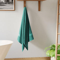 Welspun Alpha Cotton Large Bath Towel Soft & Absorbent 500 Gsm (Dobby - Light Teal)