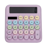 Bluetick Desktop Calculator - 12 Digit Display | Big Buttons | Solar Power | 1 Year Warranty | Aesthetic Candy Color (Purple)