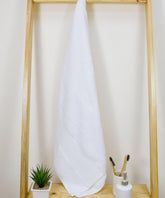 Rangoli Soft Absorbent Durable Towels Earthly Egyption Cotton Plush Oversized Bath Towel 600 Gsm (White)