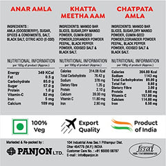 Panjon Swad Amla Anar, Chatpata Amla & Khatta Meetha Aam Papad Candy 365gm, 3 Bottles