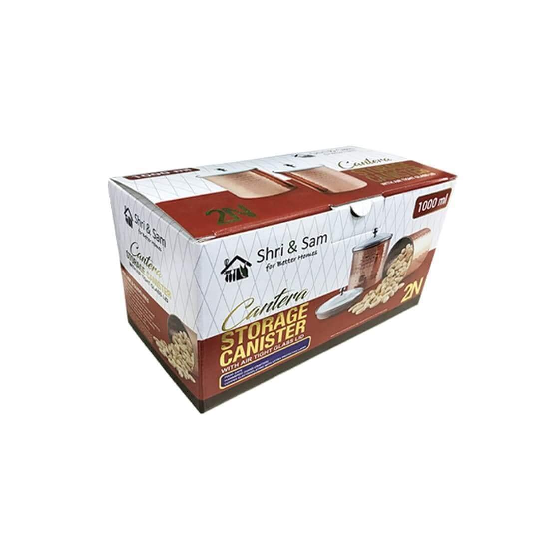 High Grade Stainless Steel Copper Coating Cantera Hammered Canister Set Of 2 Pcs With Glass Lid | Capacity - 700ml Each, Dia - 11 Cm Each High Grade Stainless Steel Copper Coating Cantera Hammered Canister Set Of 2 Pcs With Glass Lid | Capacity - 700ml Each, Dia - 11 Cm Each
