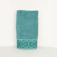 Rangoli 100% Cotton Fibre Bath Towel 600 Gsm | Highly Durable & Absorbent Towel | Skin-Friendly & Quick Drying Luxury Towels (Blue) - Pack Of 1