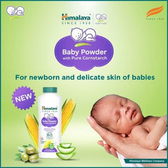 Himalaya Baby Powder With Pure Cornstarch, Refreshes, Soothes, Keeps Baby's Skin Soft & Dry | 200gm