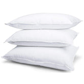 Luxurious Microfiber Pillow Filler, Standard Size - 17x27 Inch, White Pillow | Rectangular Deign, Washable, Bed Pillow, For Neck, Back & Side Pillow - Pack Of 3