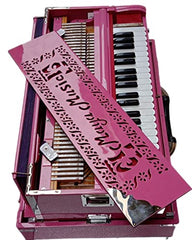 Musical Instrument Harmonium With Full Padding Chain Cover - 9 Scale Changer (With Coupler), 37 Italian Keys, 3 3/4 Octave, 3 Set Of Premier Star Reeds (Base, Male & Female)