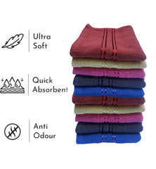 Space Fly Fresh Loom Travel Friendly Face Towels 1200 Gsm | Men, Baby Face Towels Newborn, Small Napkins For Face Towel (Set Of 10)
