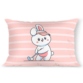 Kids Pillow Cushion With Super Soft Fabric, Animal & Cartoon Prints - 12x18 Inches | Dual Sided Design, Durable & Easy Care | Large & Versatile, Multi-Purpose, Made In India - Design 17