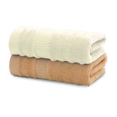 Mush Ultra Soft & Super Absorbent Large Bath Towel 600 Gsm | Bamboo Towel For Bath | (Cream & Golden Brown) Pack Of 2
