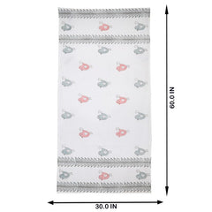 Texstylers 100% Cotton Waffle Weave Bath Towel 1500 Gsm | Soft, Quick Dry, Lightweight & Absorbent Large Size Spa Towel For Bathroom, Gym, Travel (Red Bird) -Pack Of 5