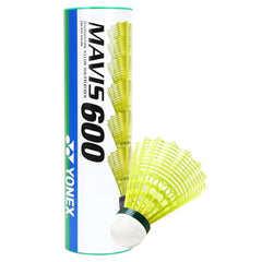 Yonex Mavis - 600 Nylon Badminton Shuttlecock , Fast Recovery | Yellow , Pack Of 6