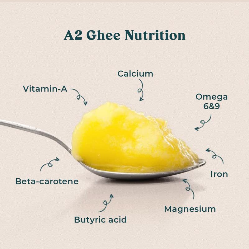100% Pure A2 Gir Cow Ghee By Girorganic | Rich In Nutrients Healthy & Protein Fiber Pure Desi Ghee Perfect For Calcium | (250ml) 8.4 Ounce | Jar Pack 100% Pure A2 Gir Cow Ghee By Girorganic | Rich In Nutrients Healthy & Protein Fiber Pure Desi Ghee Perfect For Calcium | (250ml) 8.4 Ounce | Jar Pack
