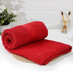 Lrsdaa A New 100% Cotton Bath Towels 500 Gsm | Super Absorbent & Soft Bath Towel For Men & Women (Red)