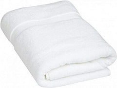 North Field Bath Towel 1000 Gsm | Extra Soft & Absorbent, Durable Bath Towel (White & Green) - Set Of 2