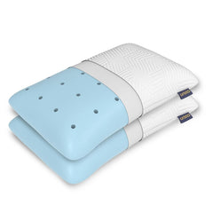 Advance Gel Blended Memory Foam Pillow, For Pain Relief, White, Queen Size - 21 X 14 X 4.5 Inch | For Neck & Shoulder Pain Relief | Orthopedic Pillow For Back & Stomach Sleepers - Pack Of 2