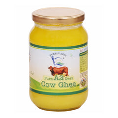 100% Natural A2 Desi Cow Ghee By Purely Desi | Vedic Bilona Method -Traditional Curd Churned Desi Danedar Cow Ghee | (1 Litr) 33.8 Ounce | Jar Pack