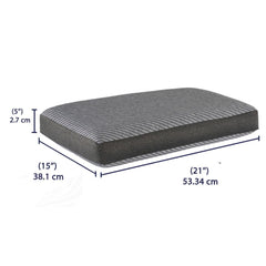 Memory Foam Pillow For Sleeping, Orthopedic Pillows For Neck Pain, Light Grey - 21 X 15 X 5 Inch | Memory Foam Pillows, Bed Pillow, Medium Firm, Care - Light Machine Wash - Set Of 4