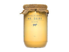 100% Natural A2 Milk Sahiwal Cow Ghee By Mr. Dairy | Rich In Vitamin A & Healthy Nutrients Desi Ghee Perfect For Halwa | (1 Litre) 33.8 Ounce | Jar Pack