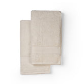 Feather & Spun Organic Cotton Lavender Fragrance Hand Towel 500 Gsm | Anti Microbial Fade Resistant Double Needle Stitch Hand Towel (Cloud Dancer) - Pack Of 2