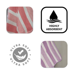 Cotton Bolls Textiles Microfiber Bath Towels | Soft Coral Fleece Towel With Hook Quick Dry Super Absorbent Bath Towel For Men & Women (Joy Pink)