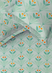 1 Double Bedsheets With 2 Pillow Covers - 78 X 72 Inches, Sea Green | Double Bed With All Around Elastic Super Soft Breathable & Wrinkle Free