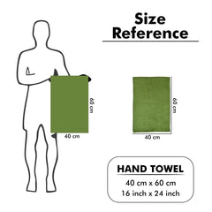 Yellow Weaves Super Soft Microfiber Hand Towels 400 Gsm | Gym & Workout Towels Set Of 4 (Multicolour)
