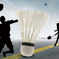 Spocco Tournament Grade Impact Badminton Duck Feather Shuttlecocks , Speed 76 , Medium | White , Pack Of 10
