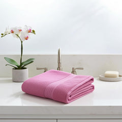 Dermoxie 100% Cotton Bath Towels 500 Gsm | Trident Bath Towel Soft & Absorbent | Urban Comfort (Pink)