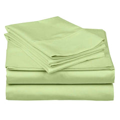 Solid Bedsheet Queen Size With 2 Pillow Cover - 90 X 100 Inches, Sage Green | Ideal For Guest Houses, & Daily Home Use | 144 Thread Count
