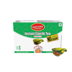 Wagh Bakri Instant Elaichi Tea Premix Powder - 80gm, 2.8 Ounce, 10 Single Serve Sachets | Milk Solids + Tea, Just Add Hot Water - Tastes Like Homemade Tea | Caffeine Free, No Added Sugar