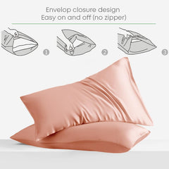 Elastic Fitted Queen Size Bedsheet - 60 X 78 Inches, Peach | 400 Thread Count Silky Soft | Naturally Soft, Breathable, & Skin-Friendly