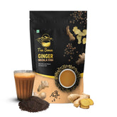Tea Sense Ginger Masala Chai - 200gm, 7.05 Ounce | Assam CTC, Dried Ginger, Black Pepper - Aromatic & Strong Flavor Chai Patti, High Caffeine | Spicy & Healthy Blend