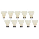 Zhibo Sports Training Grade Badminton Shuttlecocks , Balanced Speed , For Beginners | White , Pack Of 12